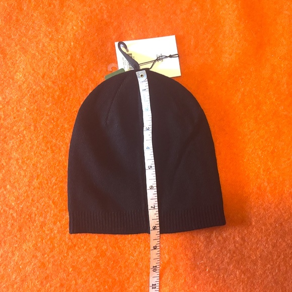 Herschel Blair unisex black ribbed trim solid tuque hat beanie NWT - Picture 7 of 7